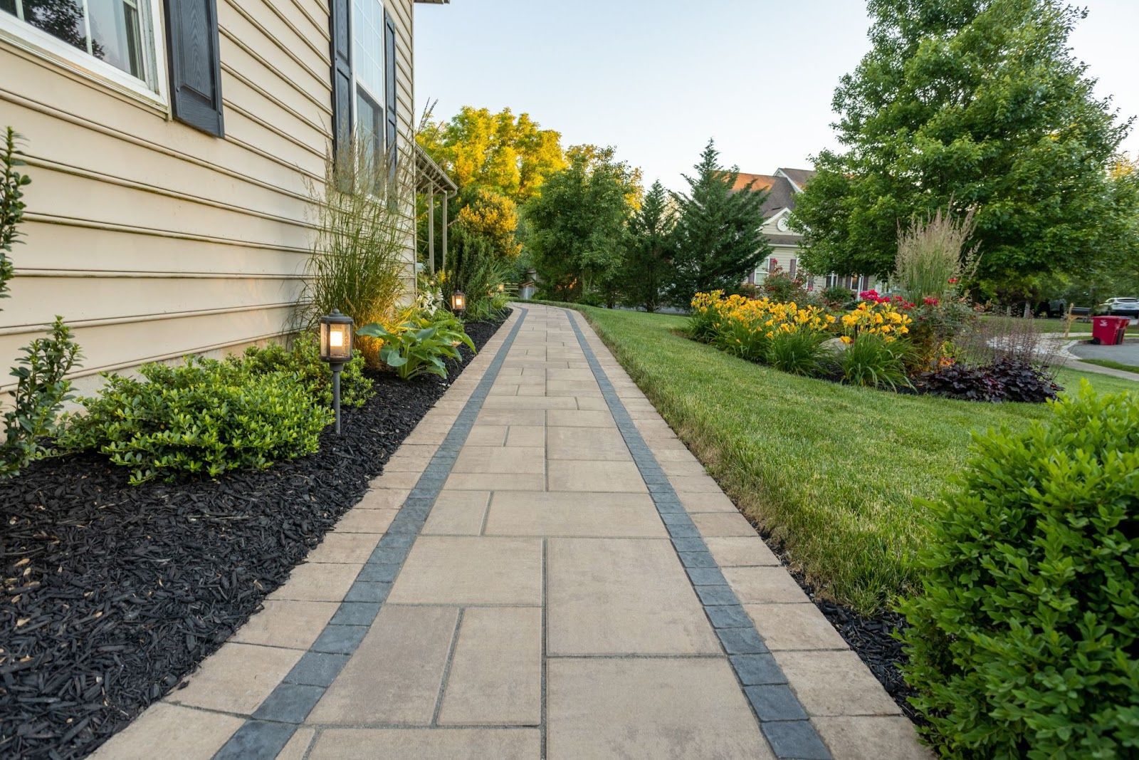 Hardscaping and landscaping by New Castle.